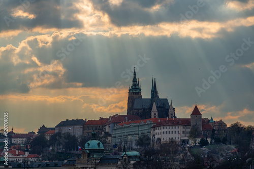 Cathedral of St. Vitus, Wenceslas and Vojtech - a Gothic Catholic cathedral in Prague Castle, seat of the Archbishop of Prague. The cathedral is ranked among the pearls of European Gothic