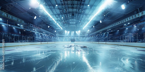 Ice-hockey stadium. Generative AI.