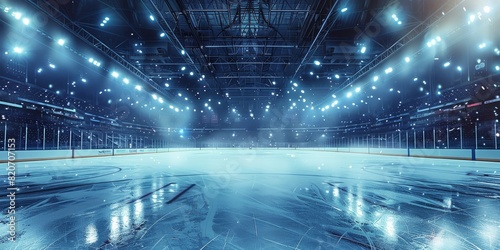 Ice-hockey stadium. Generative AI.