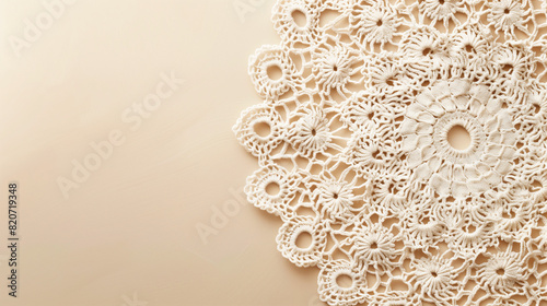 Close Up of a Doily on a Wall