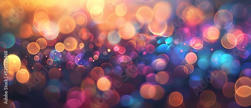 Beautiful bokeh background showcasing colorful light dots in various sizes, cheerful theme, whimsical, Composite, celebration design backdrop