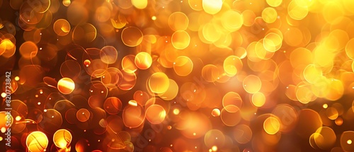 Refined bokeh background featuring warm yellow and orange light circles, cozy theme, sophisticated, Blend mode, autumn design backdrop