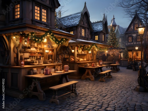 Christmas market in the old town of Tallinn, Estonia, Europe