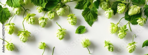 essential oil of hops top view. Selective focus