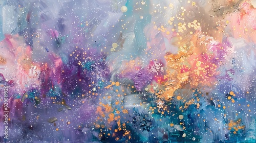 Abstract Constellation of Glitter and Light background