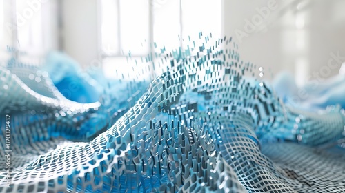 Abstract futuristic Digital Data Sculptures