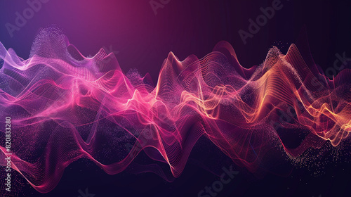Design a vector illustration capturing the essence of sound waves oscillating and resonating in a dynamic, wave-like manner.