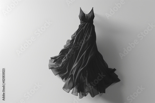 Black Dress Hanging on Wall