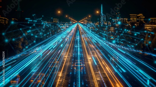 Hyperspeed Highways, Glowing Lines Carry the Power of 5G