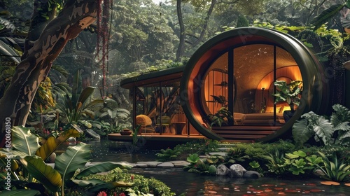 Capsule House Nestled in the Heart of a Lush Rainforest A Modern EcoRetreat in Natures Embrace
