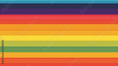 Color stripes, horizontal lines, retro seamless pattern