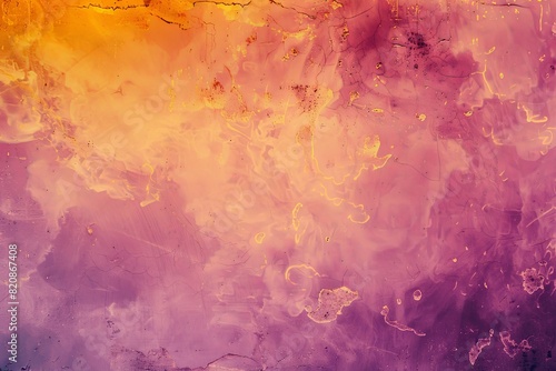 Abstract background with a nostalgic color palette of lilac, burnt orange, sunshine yellow, and Peach Fuzz