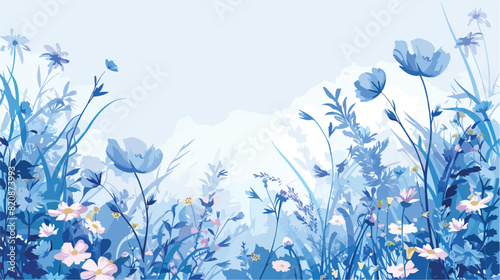 Horizontal background or banner surrounded by gorgeou