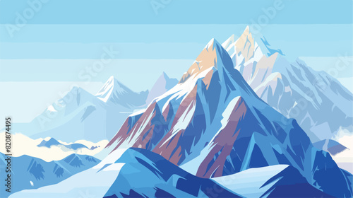 Horizontal background with mountains. Mountaineering