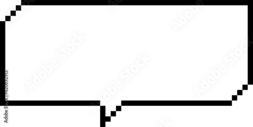 8bit retro game pixel speech bubble balloon icon sticker memo keyword planner text box banner, flat png transparent element design
