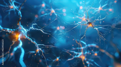 neurons in a brain