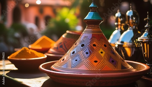 a moroccan tagine dish vibrant colors and spices north african cuisine