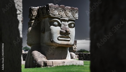 toltec sculptures in tula mexico