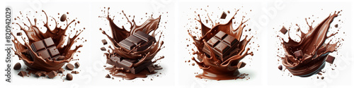 Collection of PNG. Chocolate Isolated on A Transparent Background.
