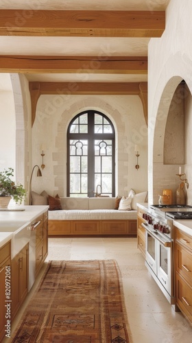 a transitional English kitchen, meticulously crafted