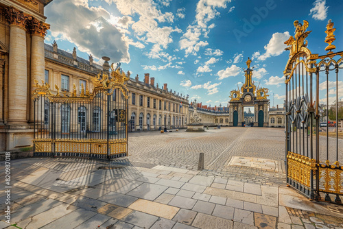 The ornate gates and classic architecture of Place Stanislas in Nancy, France