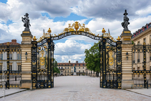 The ornate gates and classic architecture of Place Stanislas in Nancy, France