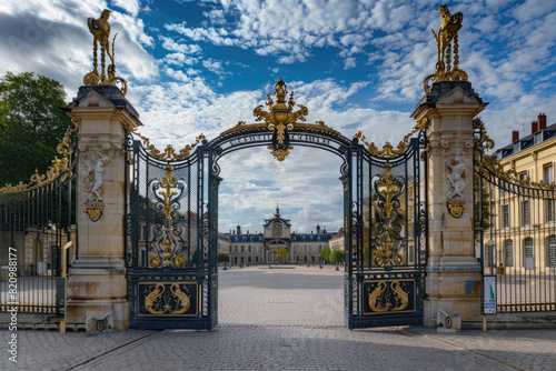 The ornate gates and classic architecture of Place Stanislas in Nancy, France