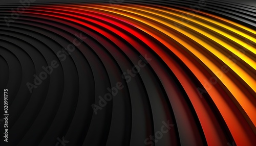 Farbiger 3D Hintergrund, Stufen mit den Farben Schwarz, Rot und Gelb