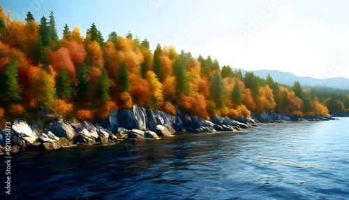 Landschaft Die Farben des Herbstes. Hintergrund für das Design 4.