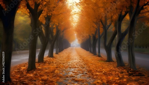 Landschaft Herbst Allee. Hintergrund für das Design 3.