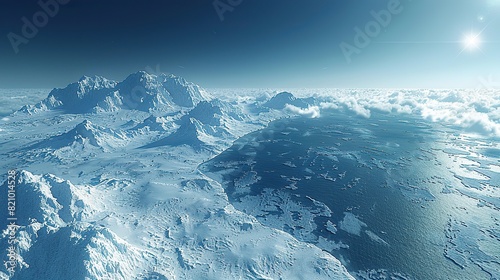 high resolution satellite view of planet earth focused on north pole arctic ocean and greenland elements of this image furnished .illustration stock image
