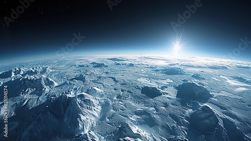 high resolution satellite view of planet earth focused on north pole arctic ocean and greenland elements of this image furnished .stock photo