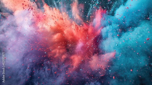 Vibrant Color Explosion in Dust Clouds