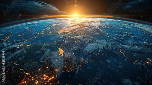 high resolution satellite view of planet earth focused on europe eurasia middle east north africa elements of this image furnished .stock image