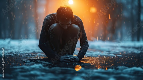 Individuals with bipolar disorder experience emotional turmoil, including depression, stress, and anxiety, highlighting the complexities of mental health conditions..stock photo