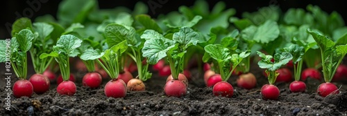 Fresh Harvest of Radishes in the Garden Generative AI