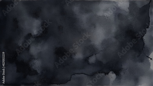 dark smoke background textured. Scary dark walls, slightly light black concrete cement texture for background