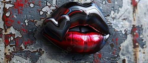 Red lips, black heart means someone who appears nice but has bad intentions