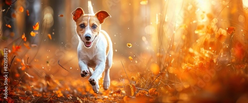 A Jack Russell Terrier Enjoys Playtime On A Sunny Morning, Standard Picture Mode
