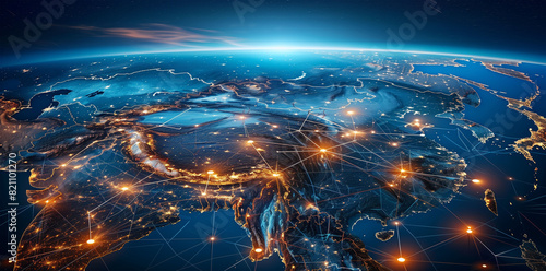 Asia's Digital Landscape, Global Network Connectivity, Cyber Technology, Data Transfer, Business Exchange, Information & Telecommunication