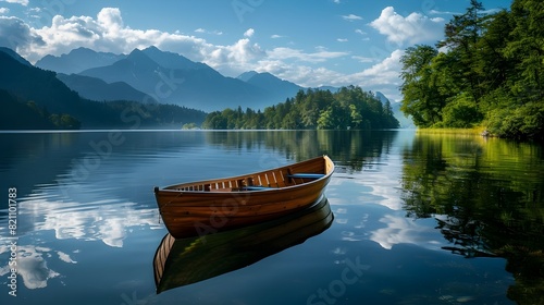 Tranquil Lake Boating: A Serene Journey through Reflections and Nature's Palette