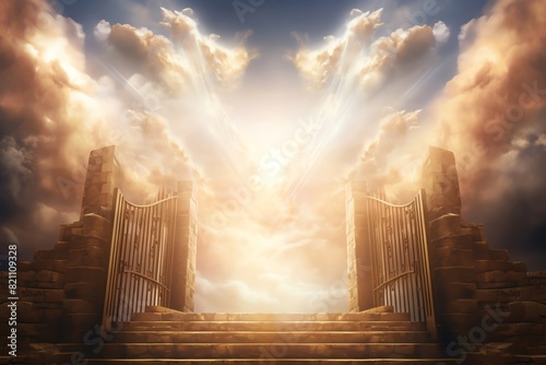 The stairway to heaven is a metaphor for the journey of the soul after death.