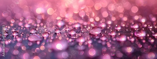 Abstract pink tiny water droplets creates a beautiful background.