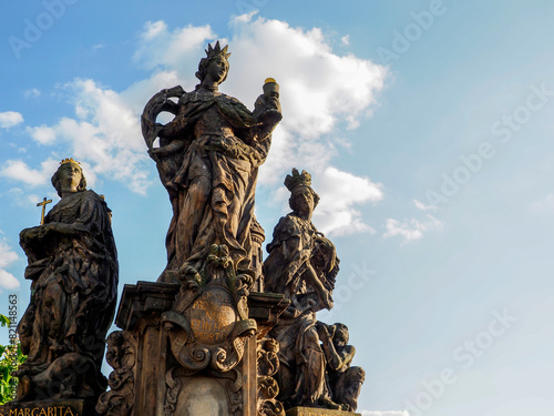 The statue of Saints Barbara, Margaret and Elizabeth are outdoor sculptures by Ferdinand Brokow, Jan Brokow and Michael Brokow, installed on the south side of Charles Bridge