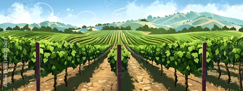 Sustainable Organic Vineyard A D Depicting Ecofriendly Farming Methods