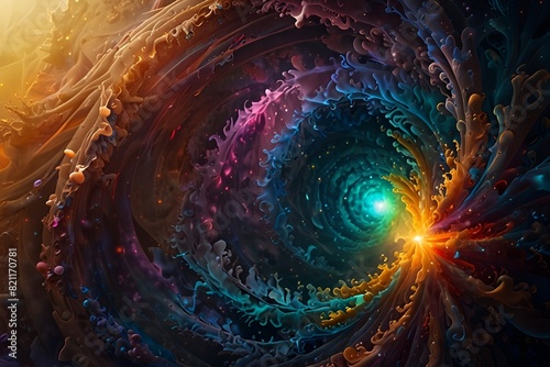 abstract fractal background, abstract portal, abstract galaxy, psychedelic imaginaton
