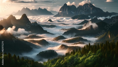 森と山と雲海
