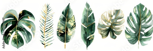 Tropical Leaf Bouquets for Boho Decor Inspiration Generative AI