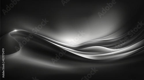 Elegant abstract black and white waves background design