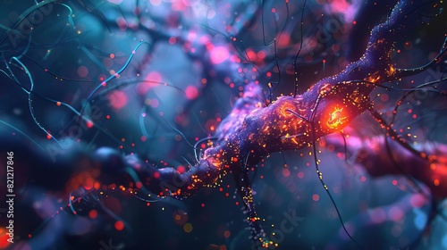 Highdetail visualization of a neuron synapse